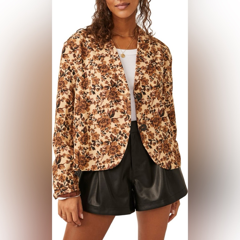 Free People Cali Printed Blazer